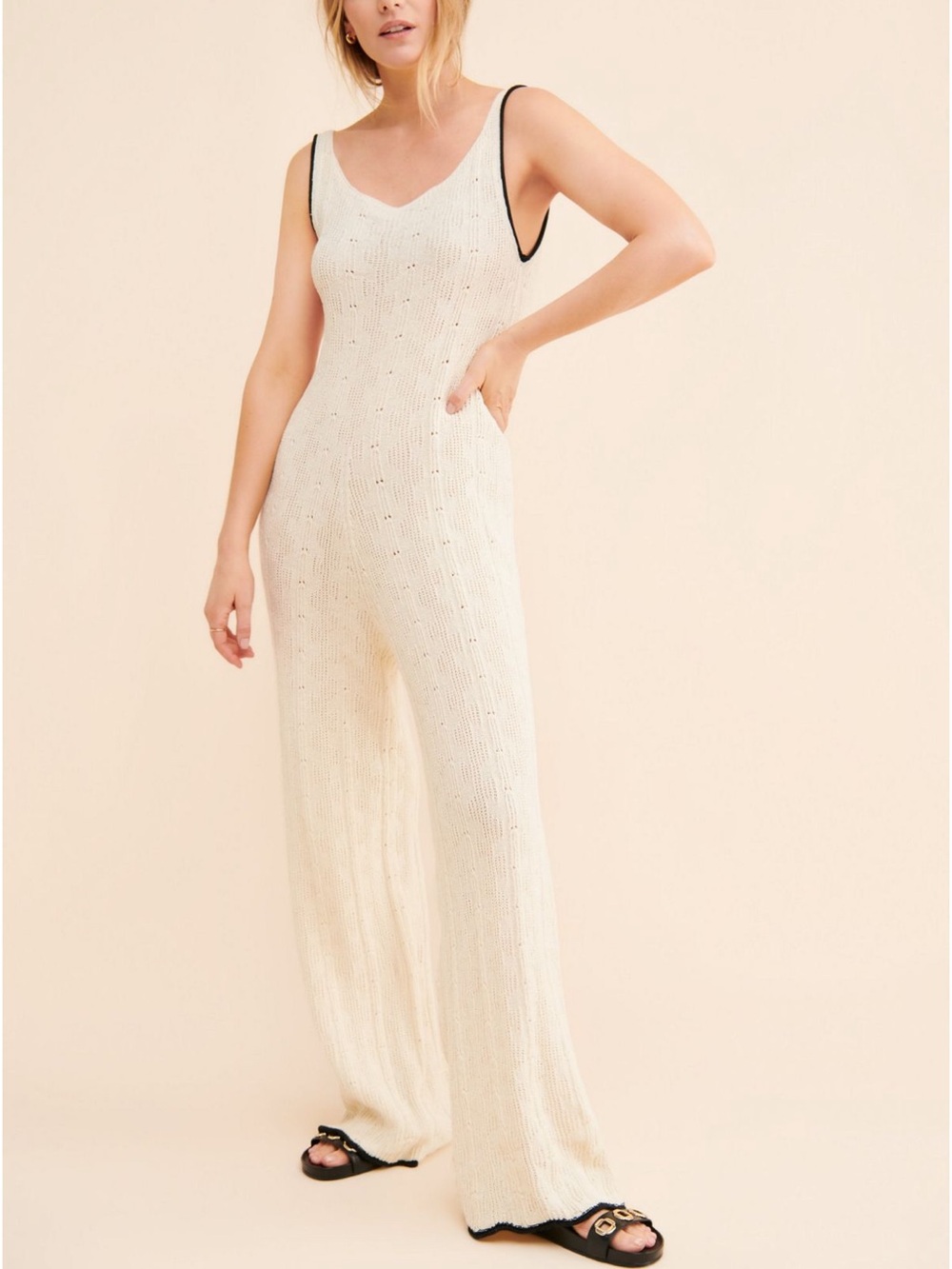 ALOHAS Namo Ecru Tricot Jumpsuit XS